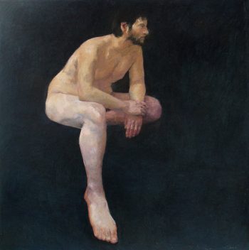 Homme sur fond noir
