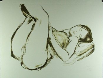 Martin Stommel: Liegendes Mädchen